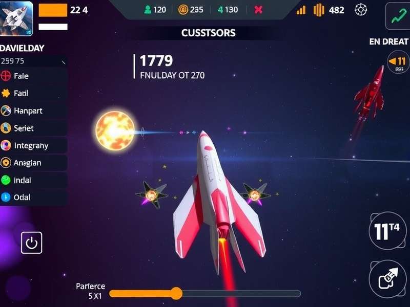 Interstellar Shooter Ace gameplay screenshot showing space combat